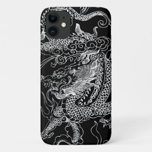 白黒ドラゴン iPhone 11 ケース