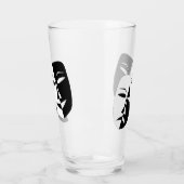 白黒ドラマのマスク タンブラーグラス (左)