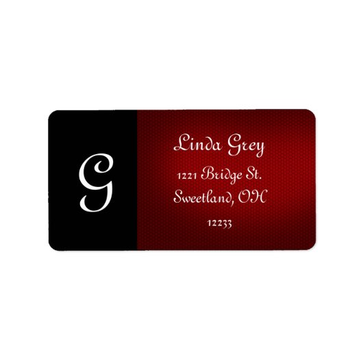 白黒ドラマチック住所 シール (正面)