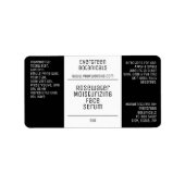 白黒ドロッパーモダンボトルラベル ラベル (正面)