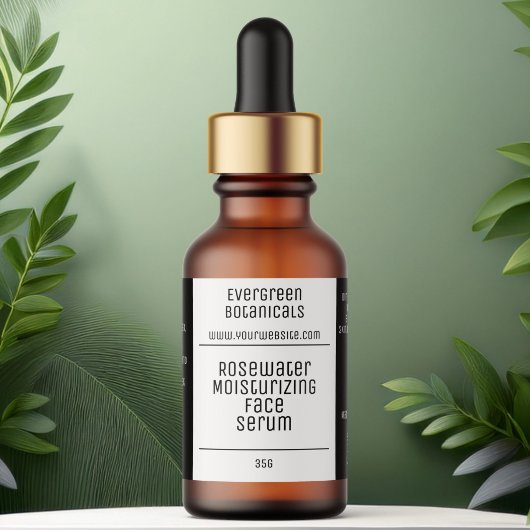 白黒ドロッパーモダンボトルラベル ラベル