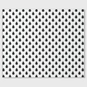 白黒ドロップ ラッピングペーパー (フラット)