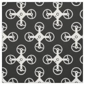 白黒ドローン模様の織物 ファブリック (見本)