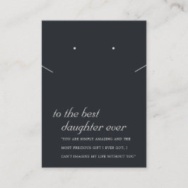 白黒ドーターギフトネックレスイヤリングカード プレイスカード