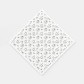 白黒ドードルブレックファーストパターンハンドドロード スタンダードランチョンナプキン (角)