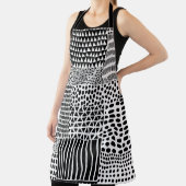 白黒ドードル：民族のシームレス エプロン (インサイチュ)