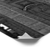 白黒ドームオブセントピータースバシリカローマポスター ポスター (角)