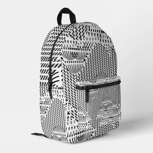 白黒ドーム プリントバックパック (裏面左端)