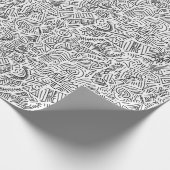 白黒ドールスクライブルギフト紙 ラッピングペーパー (角)