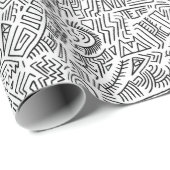 白黒ドールスクライブルギフト紙 ラッピングペーパー (ロールコーナー)