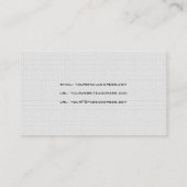 白黒ナチュラルリネンバーラップテクスチャ 名刺 (裏面)