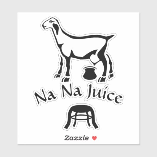 白黒ナニーヤギ搾乳便コンター シール (シート)