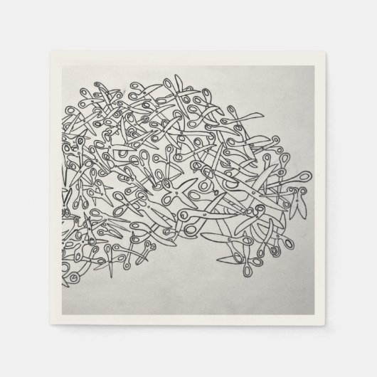 白黒ナプキン スタンダードカクテルナプキン (正面)