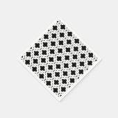 白黒ナプキン スタンダードカクテルナプキン (角)