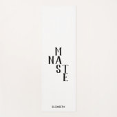 白黒ナマステ可逆 | パーソナライズ ヨガマット (正面)