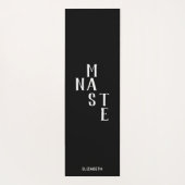 白黒ナマステ可逆 | パーソナライズ ヨガマット (裏面)