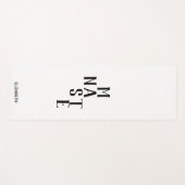 白黒ナマステ可逆 | パーソナライズ ヨガマット (正面(横))