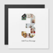 白黒ナンバー3写真コラージュ (正面/裏面)