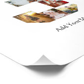 白黒ナンバー3写真コラージュ フォトプリント (角)