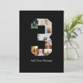 白黒ナンバー3写真コラージュ 案内状 (スタンド正面)