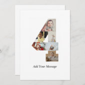 白黒ナンバー4写真コラージュ シーズンカード (正面/裏面)