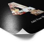 白黒ナンバー4写真コラージュ フォトプリント            (角)