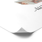 白黒ナンバー9写真コラージュ ポスター (角)