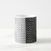 白黒ニット白マグカップ コーヒーマグカップ (中央)