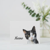 白黒ニャー ポストカード (スタンド正面)