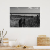 白黒ニュージャージービーチ ポスター (キッチン)