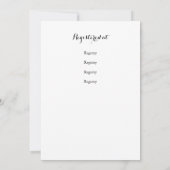 白黒ニュートラルシンプルモダンベイビーシャワー 招待状 (裏面)