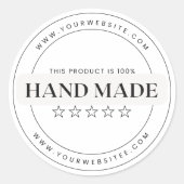 白黒ニュートラル手作りサークルシール ラウンドシール (正面)