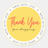 白黒ニュートラル手作りサークルシール ラウンドシール (正面)