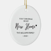 白黒ニューホーム初めてのクリスマスフォトオルナム セラミックオーナメント (右)