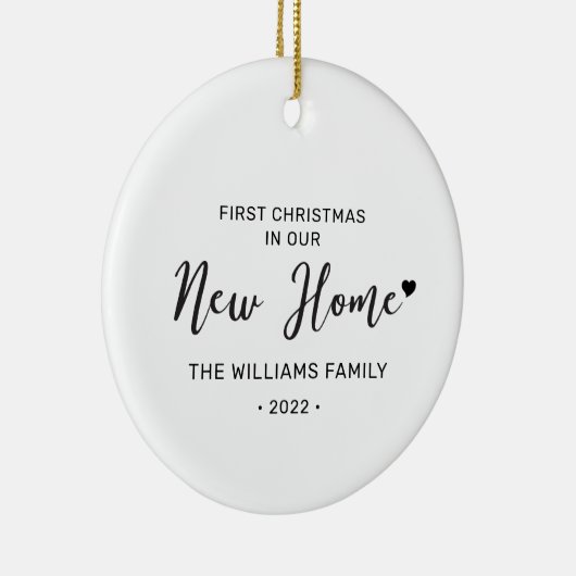 白黒ニューホーム初めてのクリスマスフォトオルナム セラミックオーナメント (右)