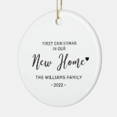 白黒ニューホーム初めてのクリスマスフォトオルナム セラミックオーナメント (左)