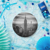 白黒ニューヨークシティのスカイライン ペーパープレート (パーティー)