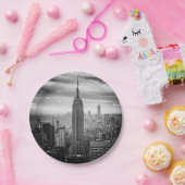 白黒ニューヨークシティのスカイライン ペーパープレート (パーティー)