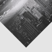 白黒ニューヨークシティのスカイライン 薄葉紙 (詳細)