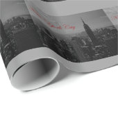 白黒ニューヨークシティギフトラップ ラッピングペーパー (ロールコーナー)