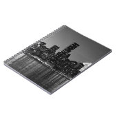 白黒ニューヨークシティスカイスカッサズシルエット ノートブック (左側)