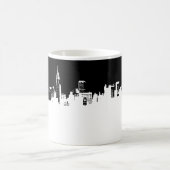 白黒ニューヨークシティスカイラインアポップ・アートのート コーヒーマグカップ (中央)