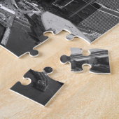 白黒ニューヨークシティスカイライン ジグソーパズル (側面)