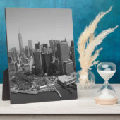 白黒ニューヨークシティスカイライン フォトプラーク (側面)