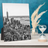 白黒ニューヨークシティスカイライン フォトプラーク (側面)