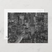 白黒ニューヨークシティスカイライン ポストカード (正面/裏面)