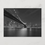 白黒ニューヨークシティスカイライン ポストカード (正面)