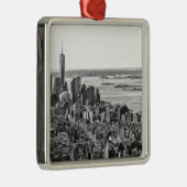 白黒ニューヨークシティスカイライン メタルオーナメント (右)