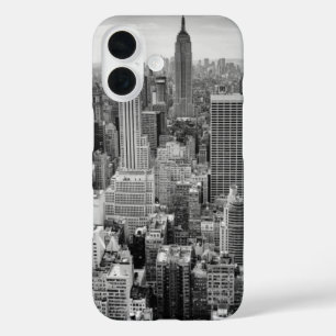 白黒ニューヨークシティスカイライン iPhone 16ケース