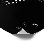 白黒ニューヨークシティナイト ポスター (角)